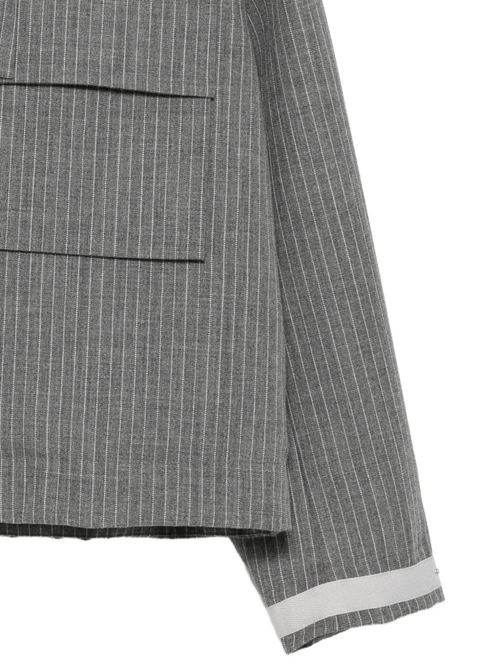 Thom Browne Jack met krijtstreep en capuchon Grijs