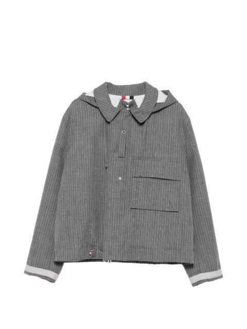 Thom Browne pinstripe-pattern hooded jacket