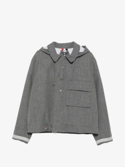Thom Browne pinstripe-pattern hooded jacket