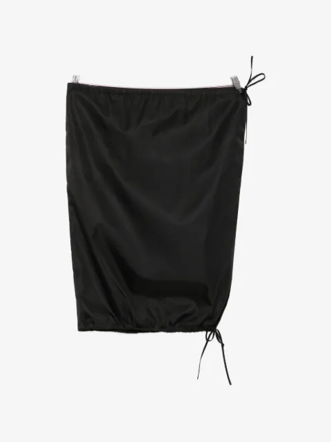 Prada drawstring-hem midi skirt