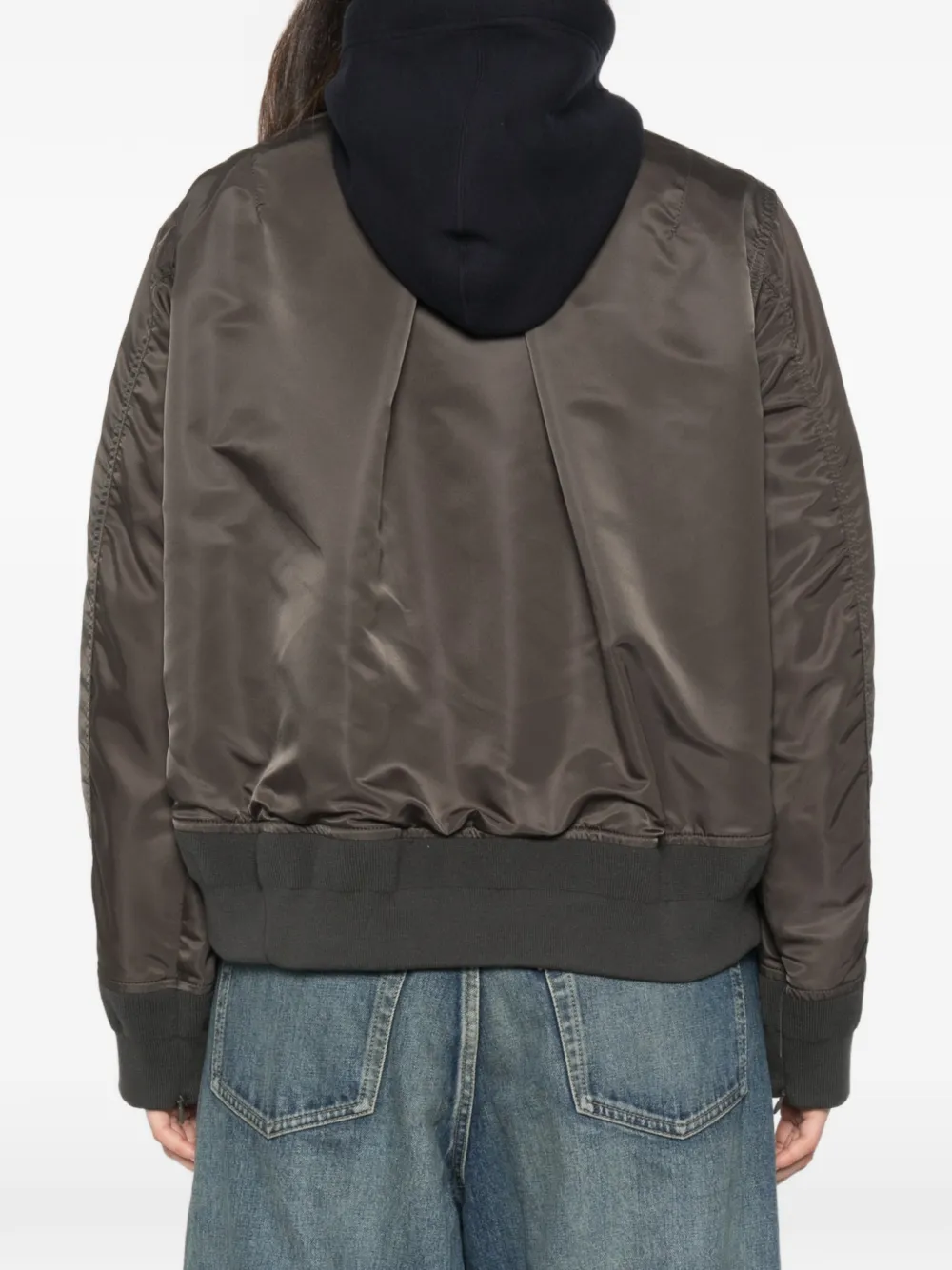 sacai Jack met capuchon en vlakken Zwart