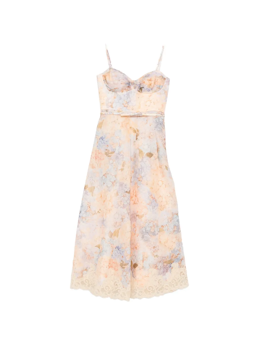 ZIMMERMANN Valiant floral-print midi dress - Nude
