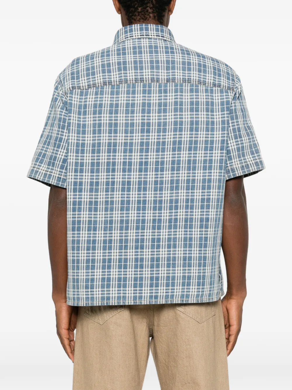 Burberry Geruit overhemd Blauw