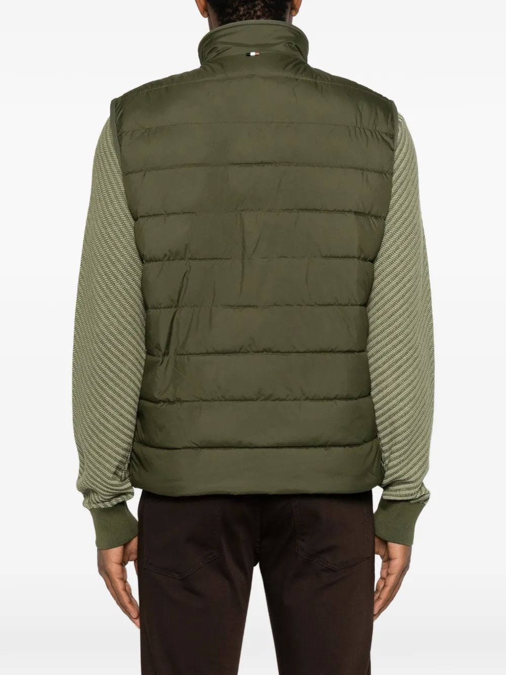 BOSS Bodywarmer met logoprint Groen