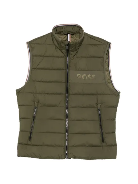 BOSS quilted logo-print gilet