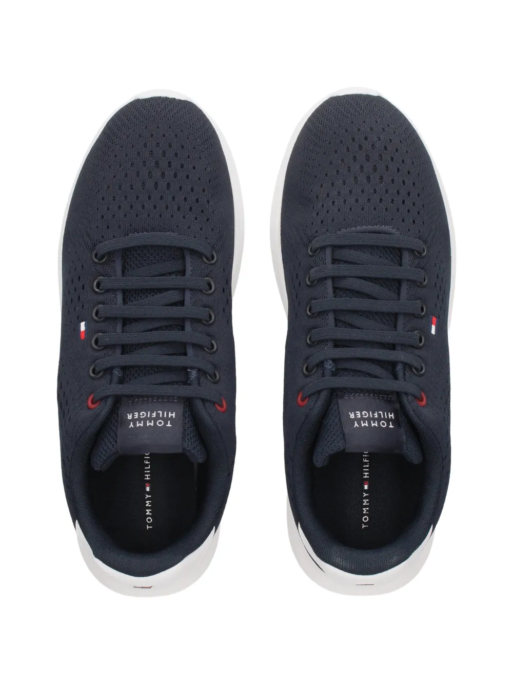 Tommy Hilfiger Geperforeerde sneakers met logopatch Blauw