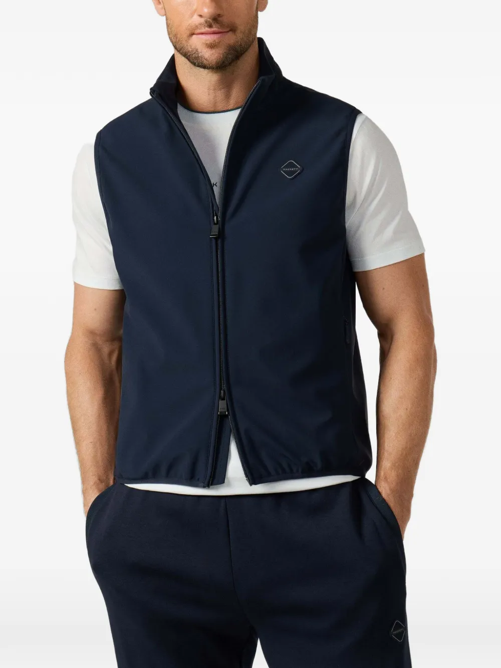 Hackett London Bodywarmer met rits Blauw