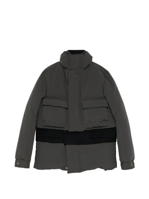 sacai hybrid layered puffer jacket