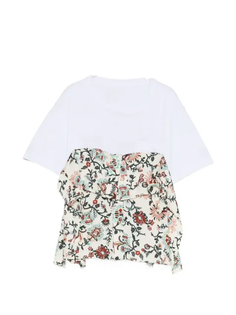 sacai floral-print ruffled T-shirt
