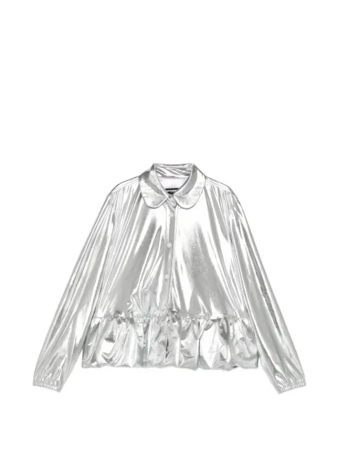 Melitta Baumeister metallic ruffled shirt