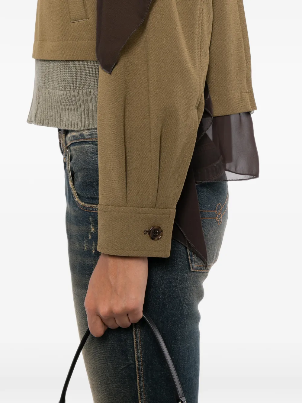 Undercover Jack met colourblocking en vlakken Bruin