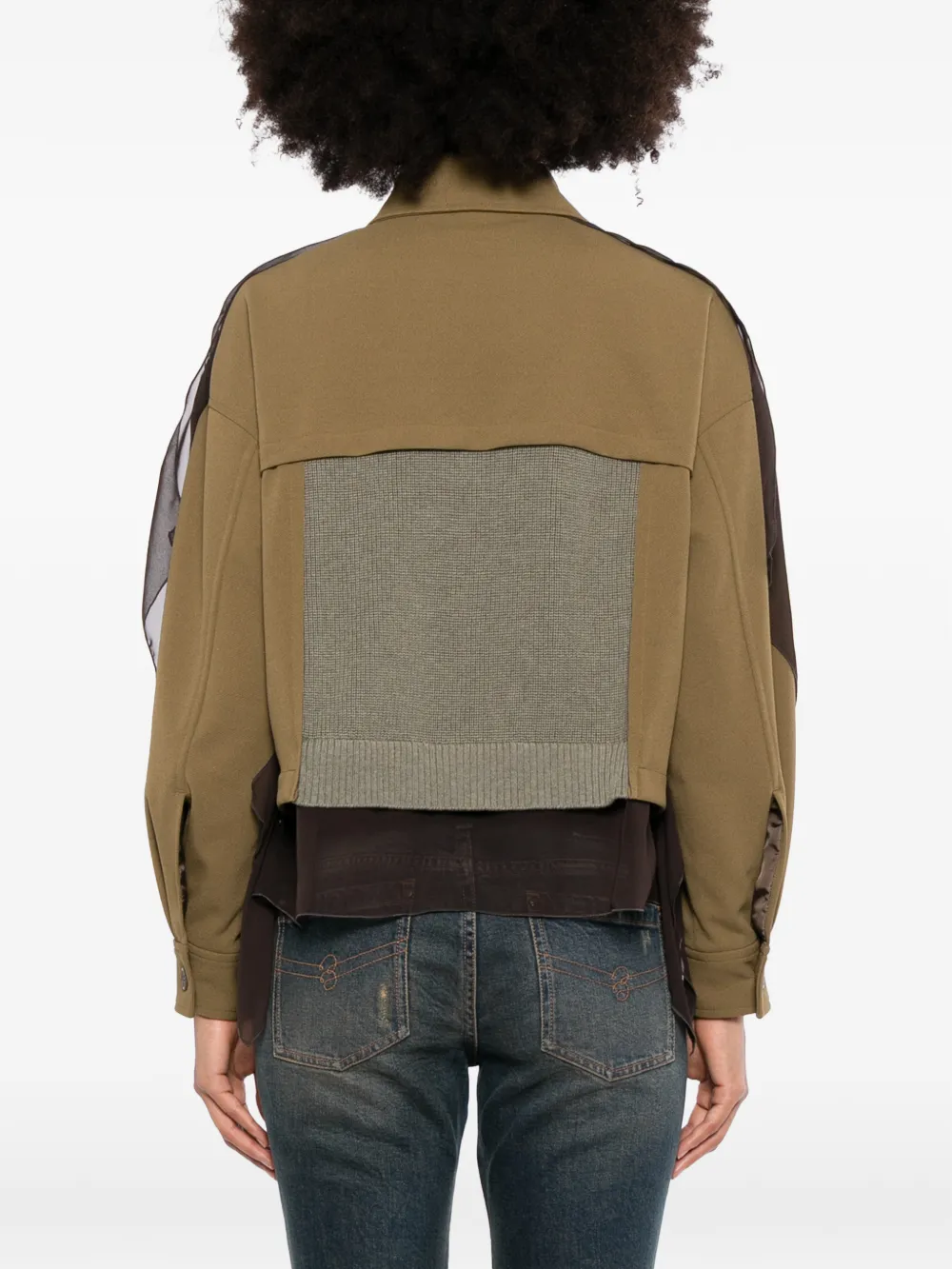 Undercover Jack met colourblocking en vlakken Bruin