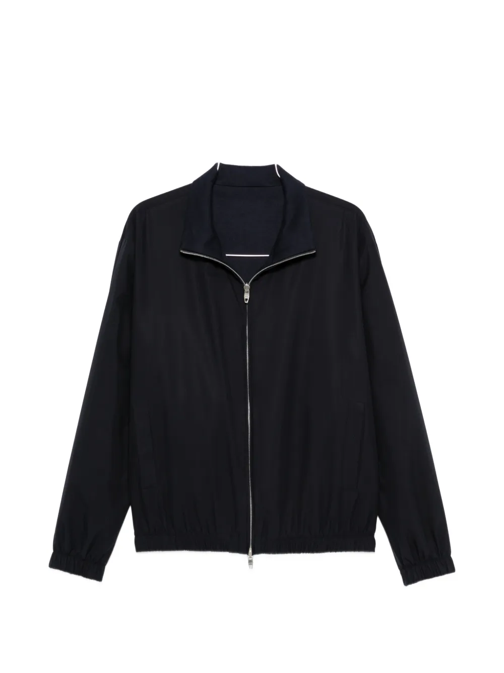 Umit Benan zip-up high-neck jacket - Blau