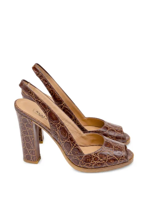 Alaïa Pre-Owned open-toe slingback pumps