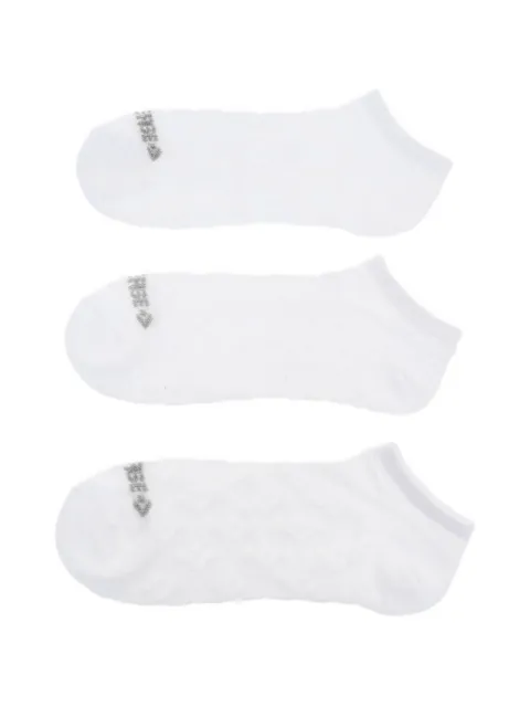 Converse logo-print no-show socks (set of three)
