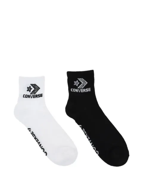 Converse logo-intarsia ankle socks (set of 2)
