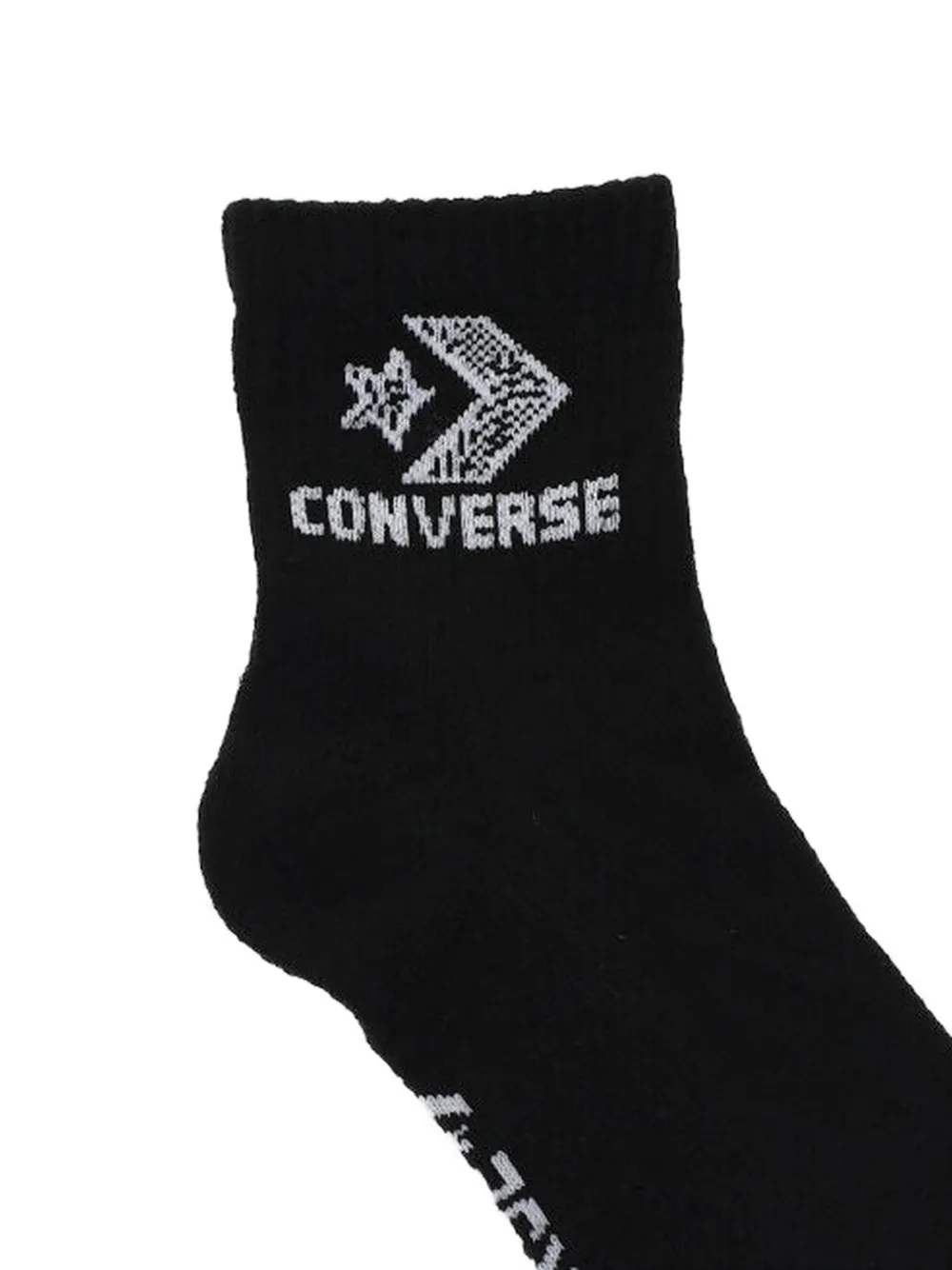 Converse logo-intarsia ankle socks (set of 2) Wit