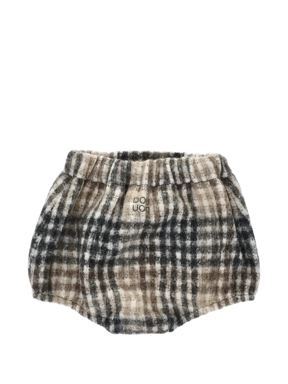 Douuod Kids short bloomer à carreaux élastiqué - Marron