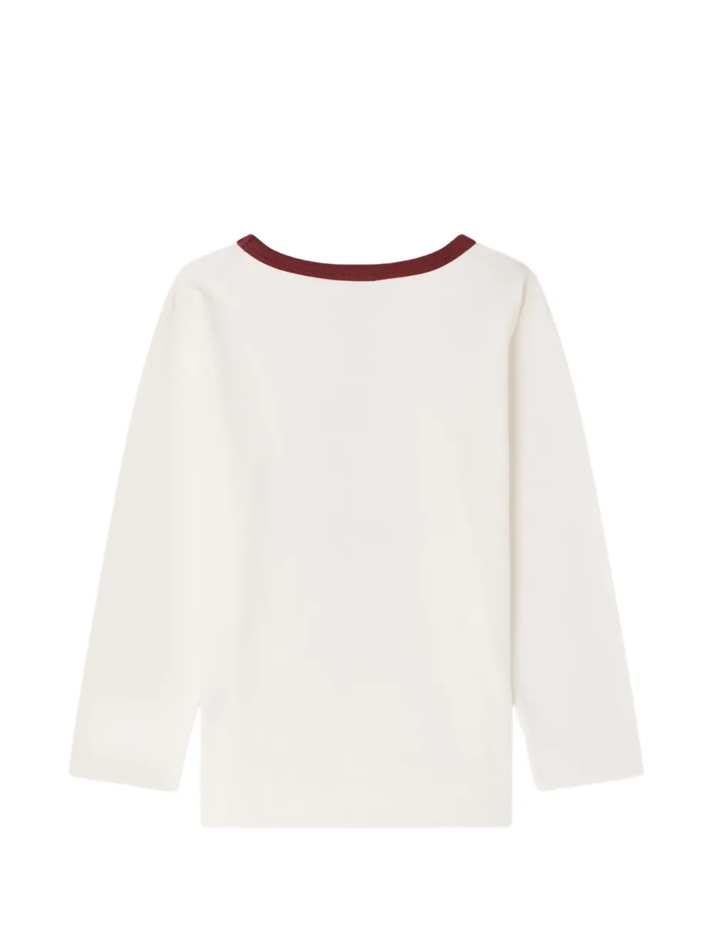 Bonpoint x Maison Kitsuné T-shirt met vossenprint Beige