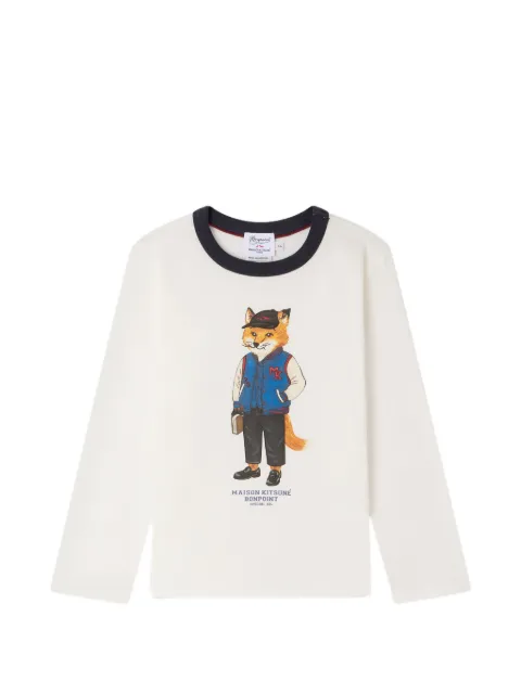 Bonpoint x Maison Kitsuné t-shirt Tadda à manches longues