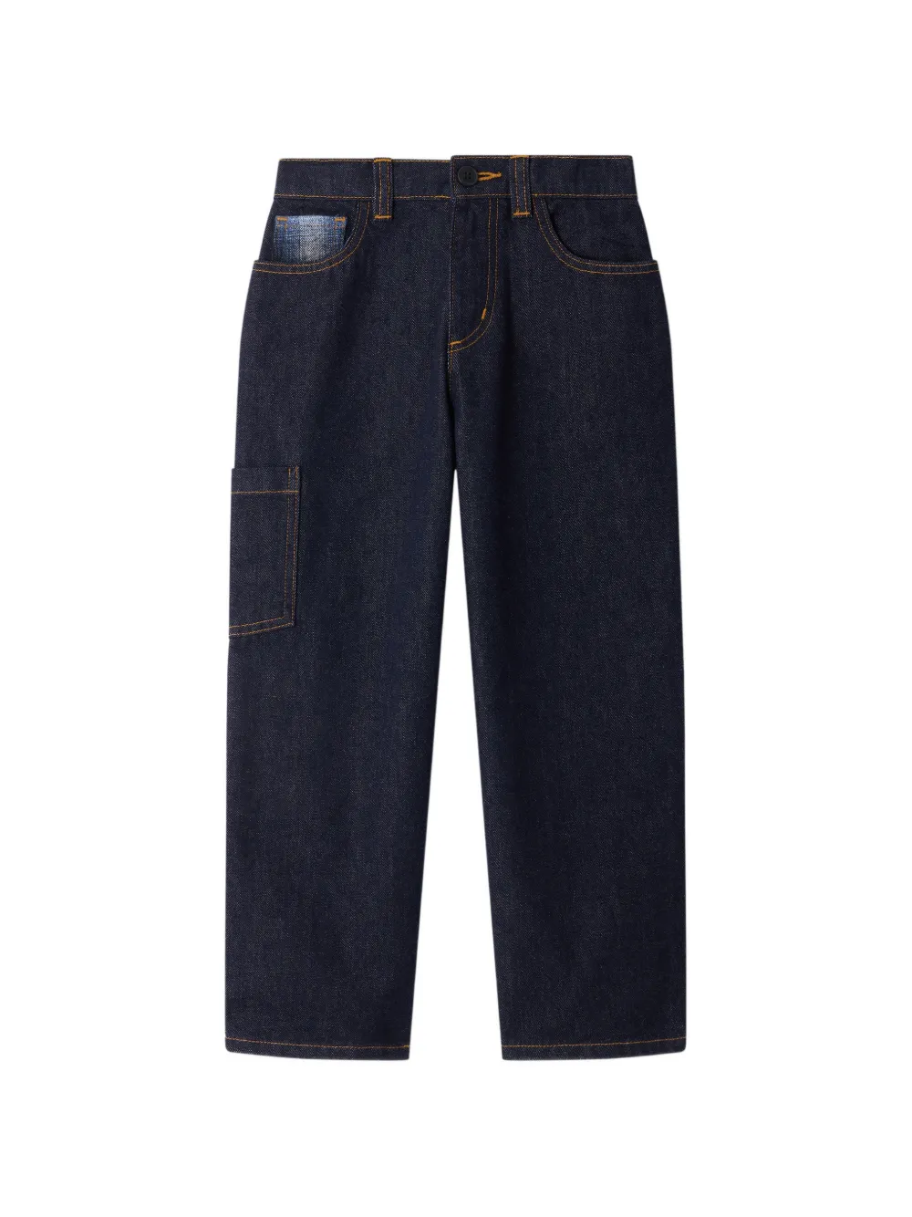 Bonpoint x Maison Kitsuné jean à jambe droite Morys à patch logo - Bleu Bonpoint x Maison Kitsuné jean à jambe droite Morys à patch logo - Bleu