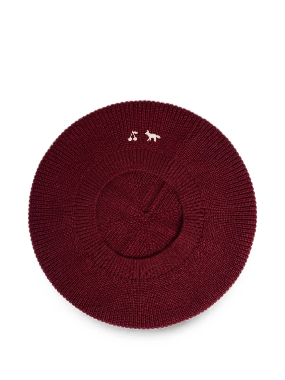 Bonpoint x Maison Kitsuné Basco Mikaila con ricamo - Rosso