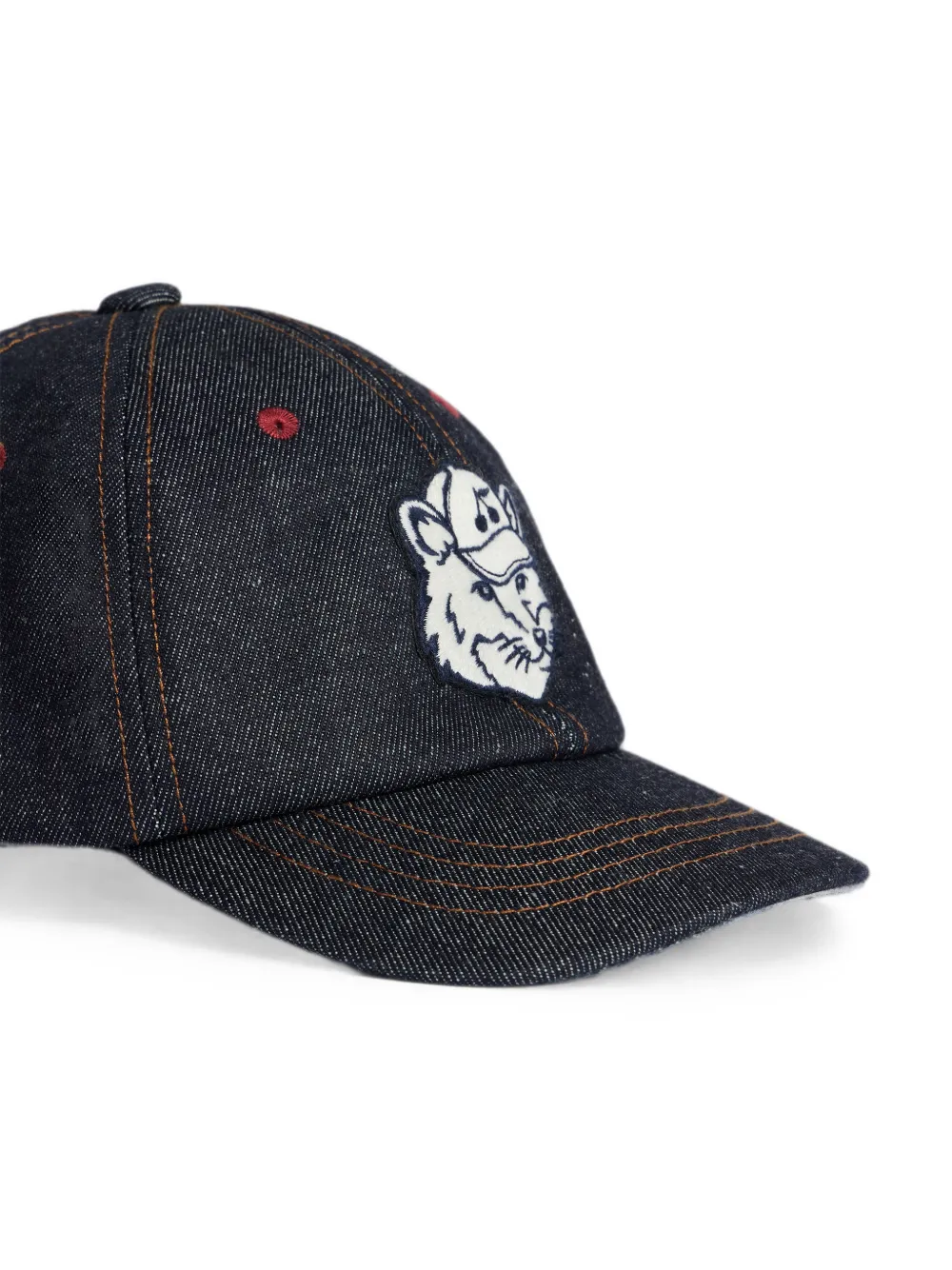 Bonpoint x Maison Kitsuné denim honkbalpet Blauw