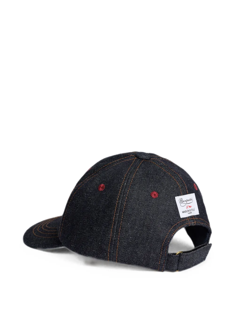 Bonpoint x Maison Kitsuné denim honkbalpet Blauw