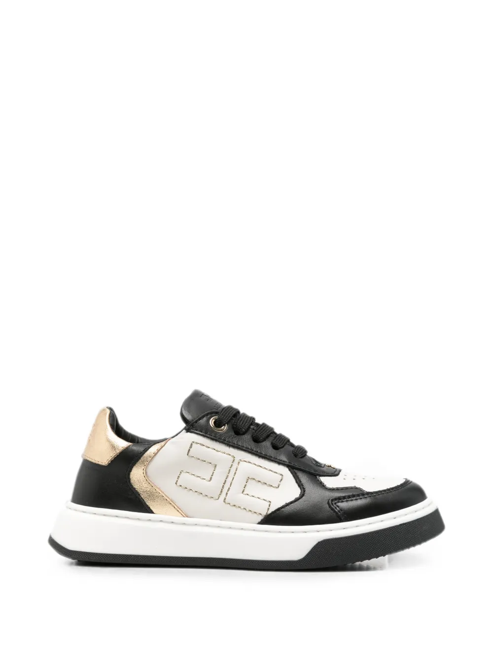 Elisabetta Franchi La Mia Bambina logo-plaque panelled sneakers Zwart
