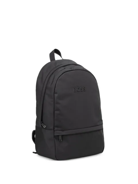 BOSS logo-detail zip-fastening backpack