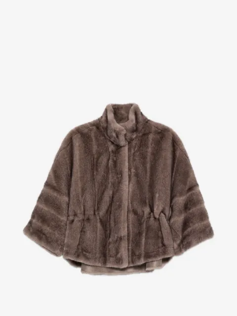 VALENTINI 1972 high-neck drawstring-waist jacket