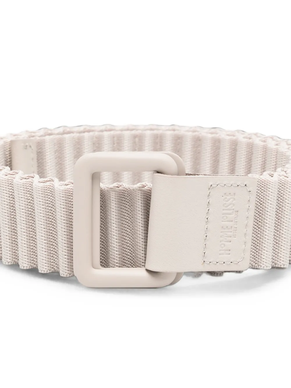 Homme Plissé Issey Miyake Geplooide riem met vierkante gesp Beige