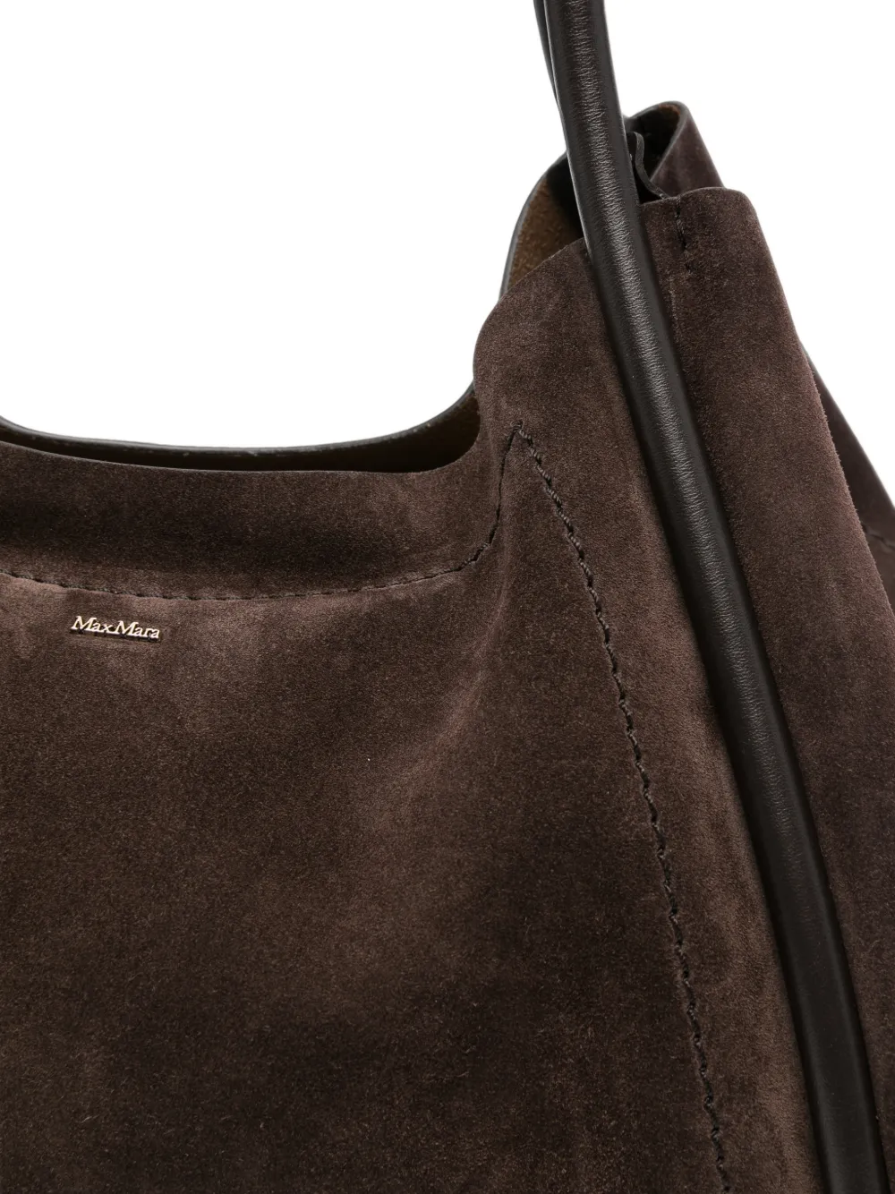 Max Mara Marine suède shopper Bruin
