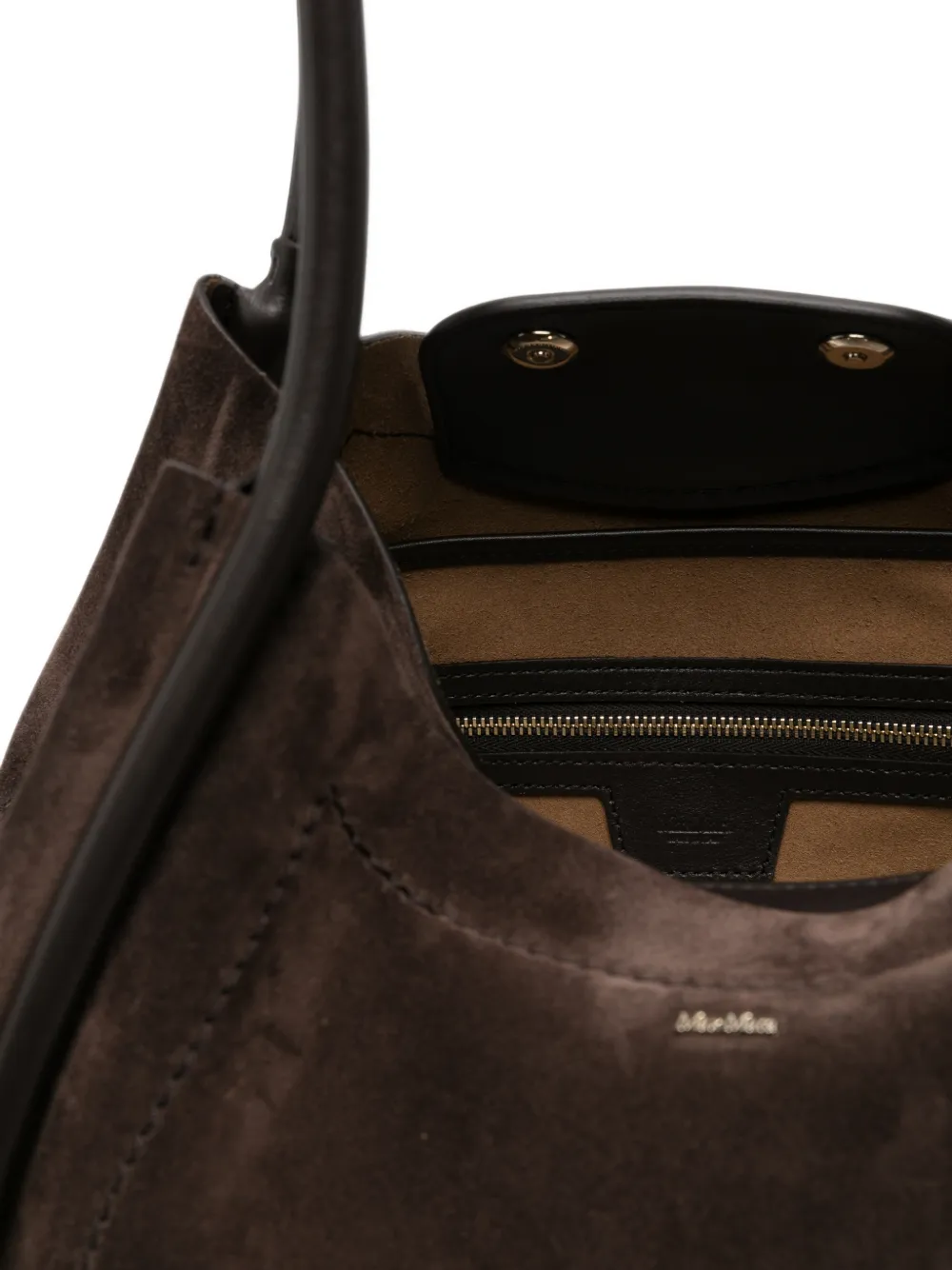 Max Mara Marine suède shopper Bruin