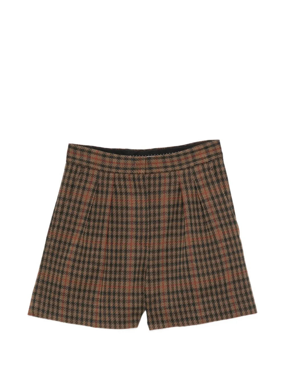 Max Mara check-pattern shorts - Marrone