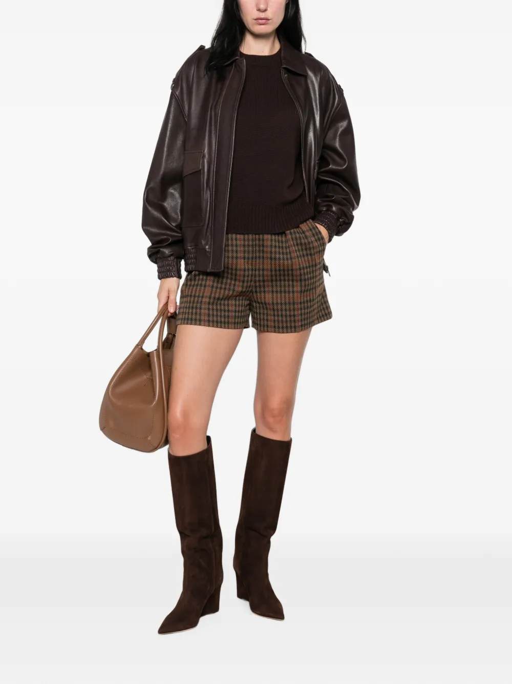 Max Mara check-pattern shorts Bruin