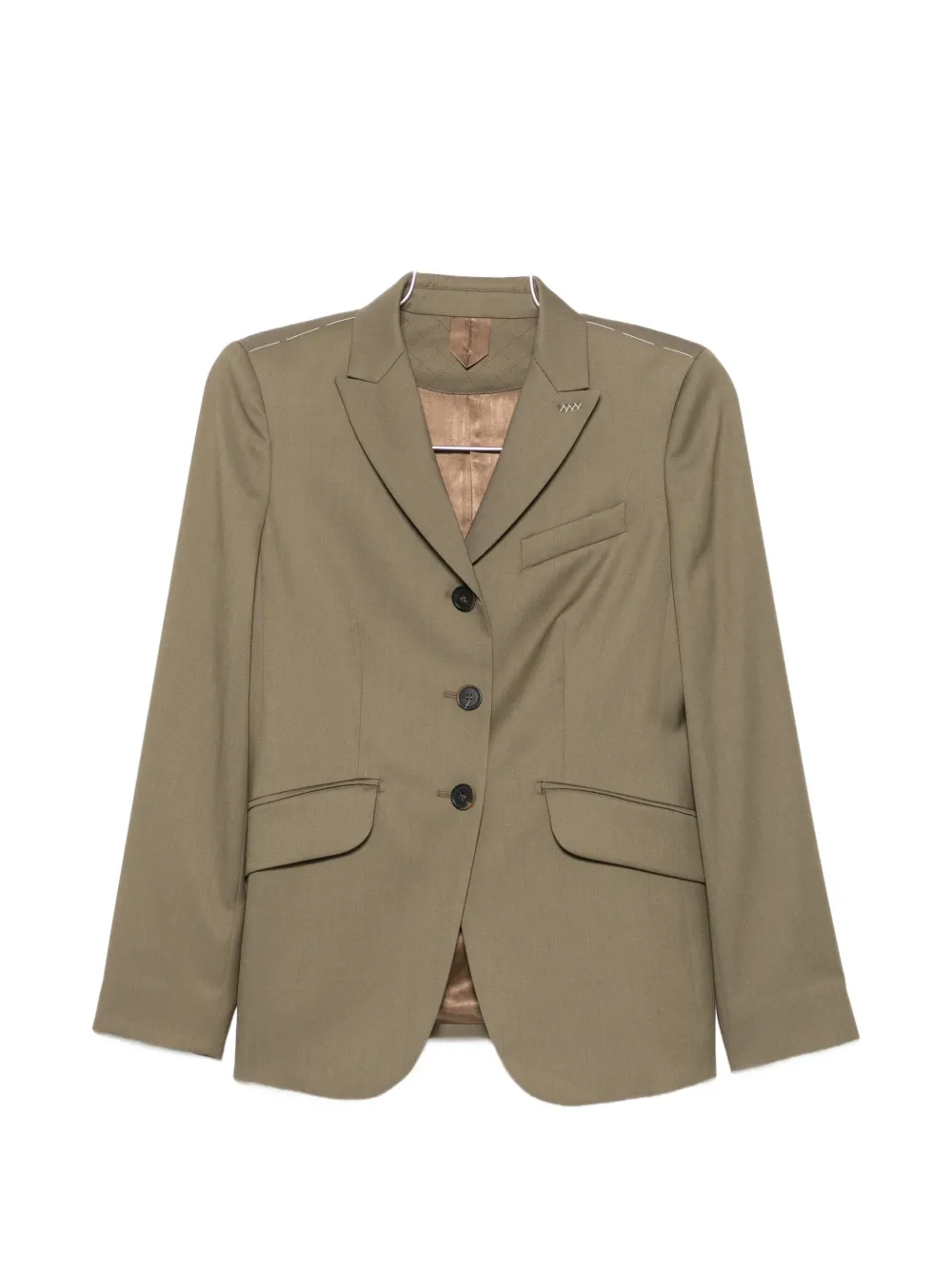 Max Mara Single-breasted Blazer In Green