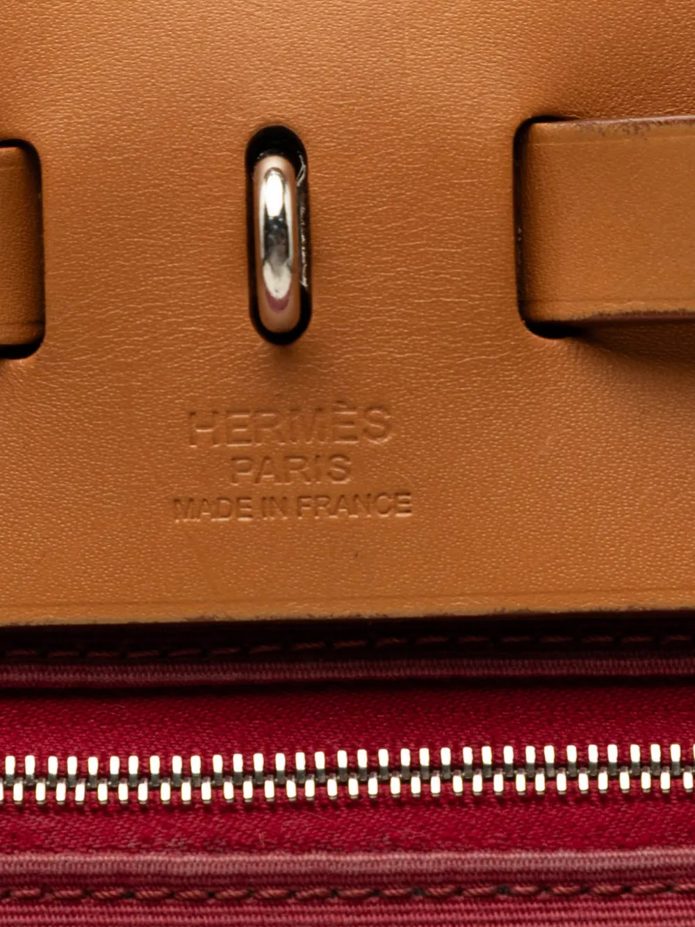 Hermès Pre-owned 2014 Toile Herbag Zip 31 Satchel in Red, view 5