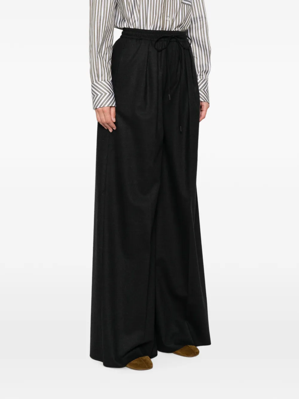 Max Mara Broek met trekkoordtaille Grijs