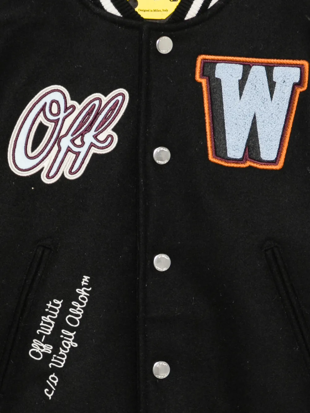 Off-White Kids Bomberjack met logopatch Zwart
