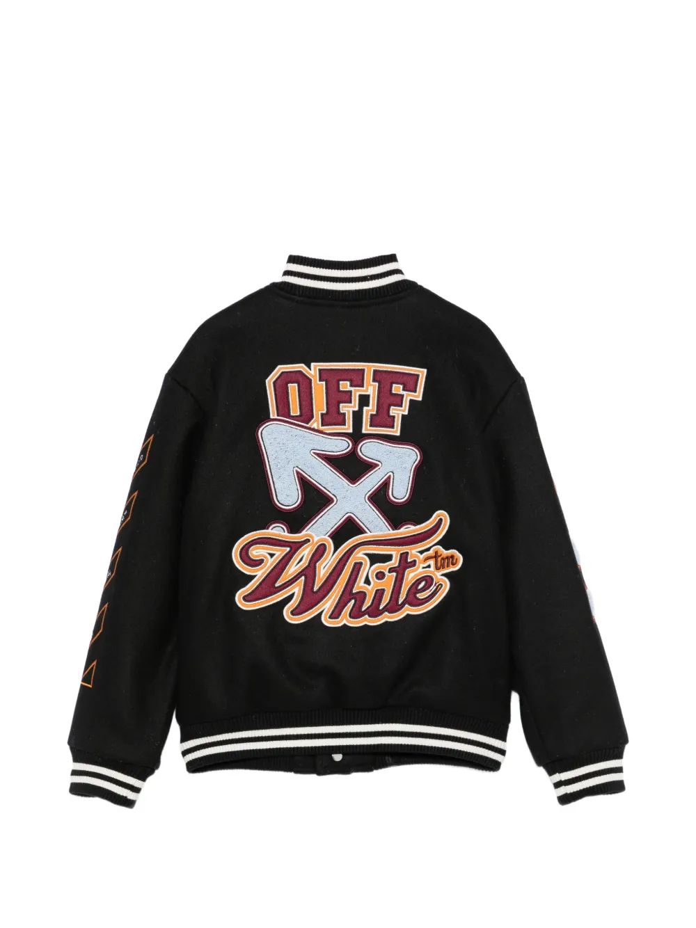 Off-White Kids Bomberjack met logopatch Zwart