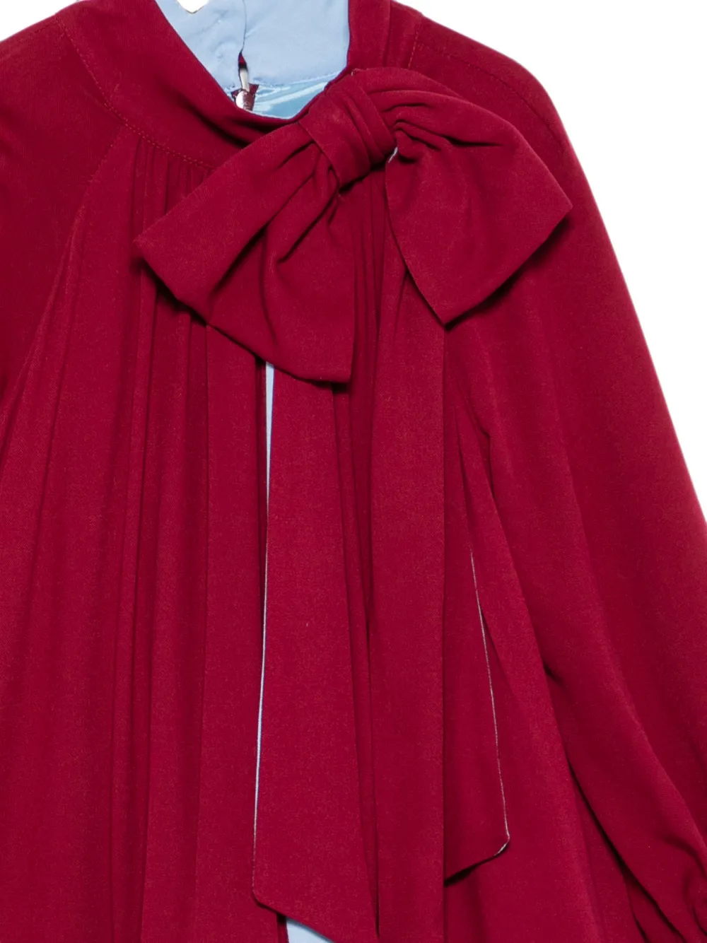 Mi Sol Jurk met colourblocking en strikdetail Rood