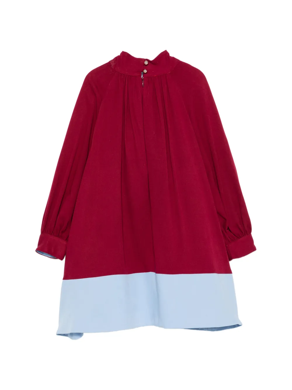 Mi Sol Jurk met colourblocking en strikdetail Rood