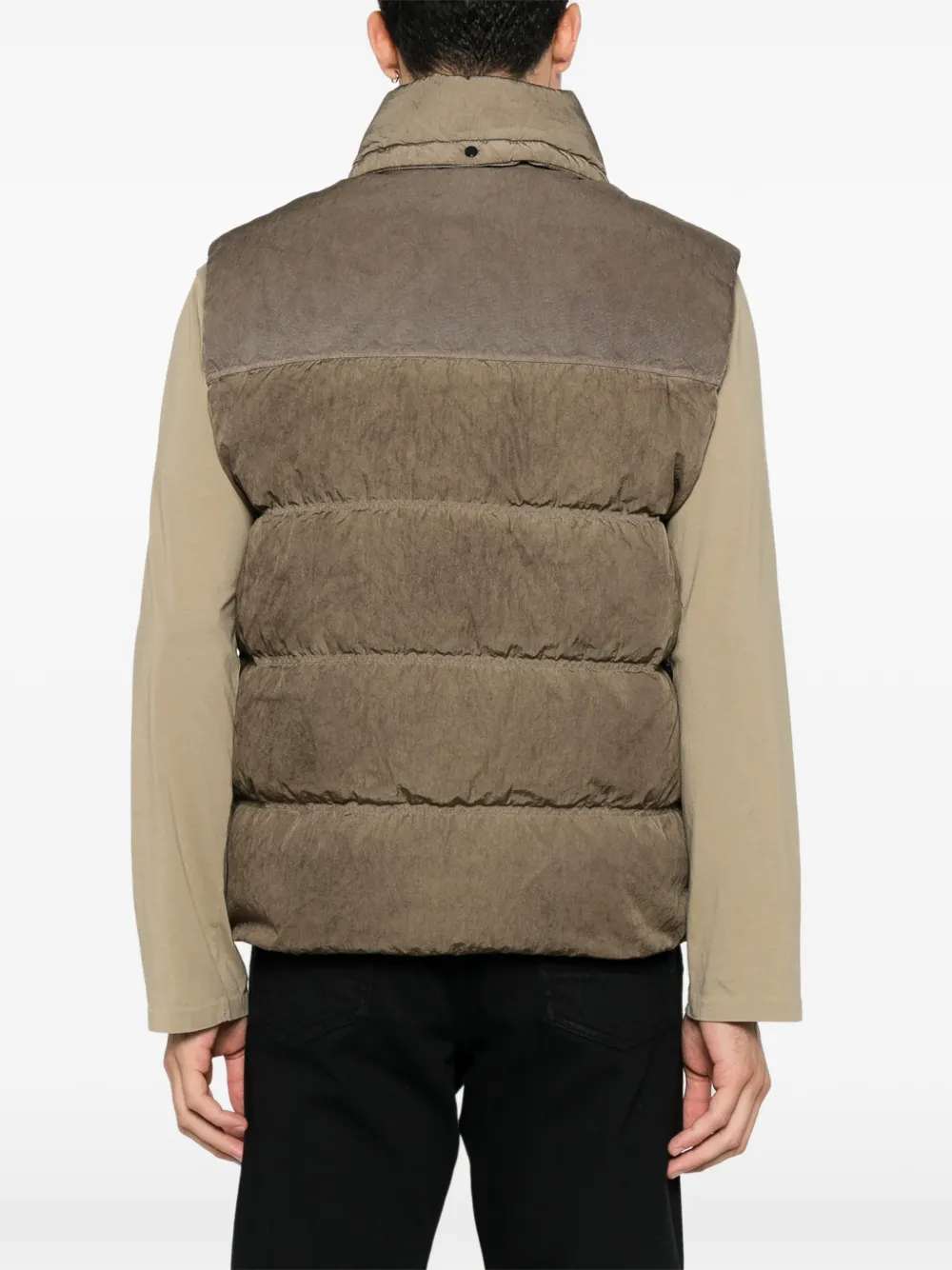 C.P. Company Eco-Chrome R padded panelled gilet Bruin