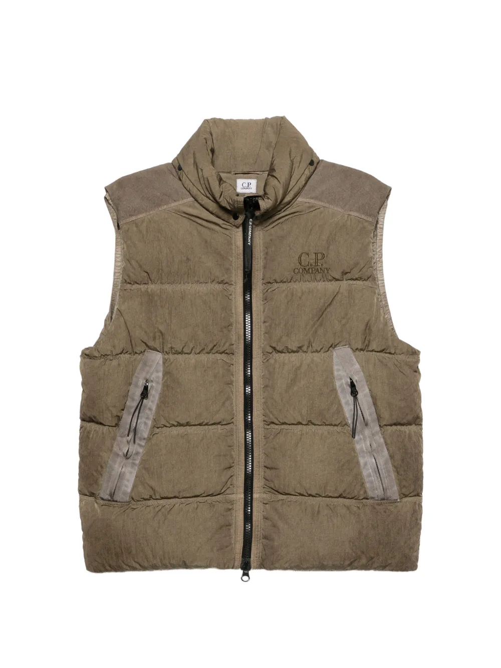C.P. Company Eco-Chrome R padded panelled gilet - Marrone