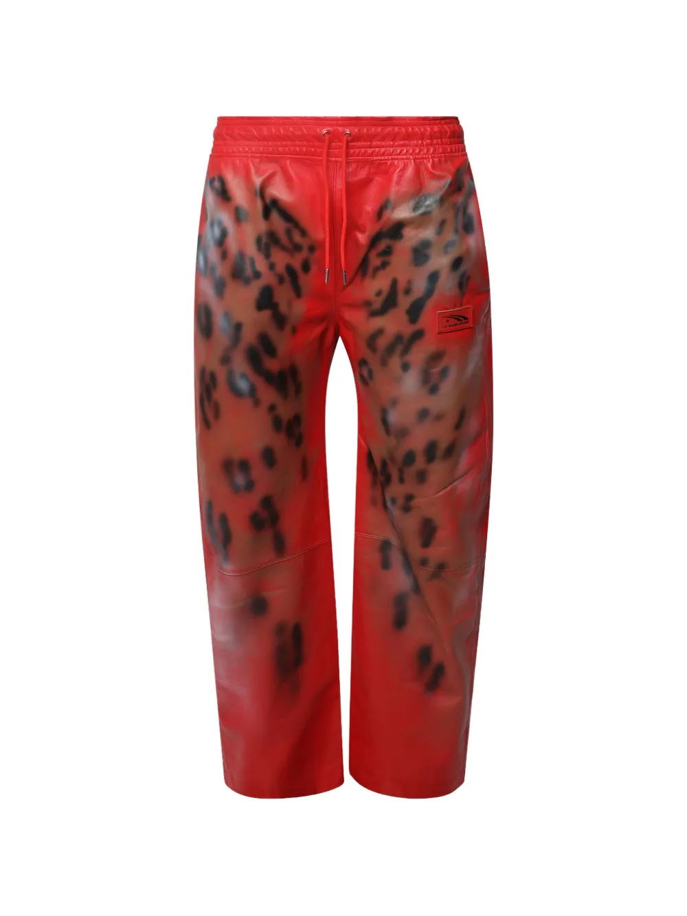 LA MASKARADE animal-print leather track pants - Rot