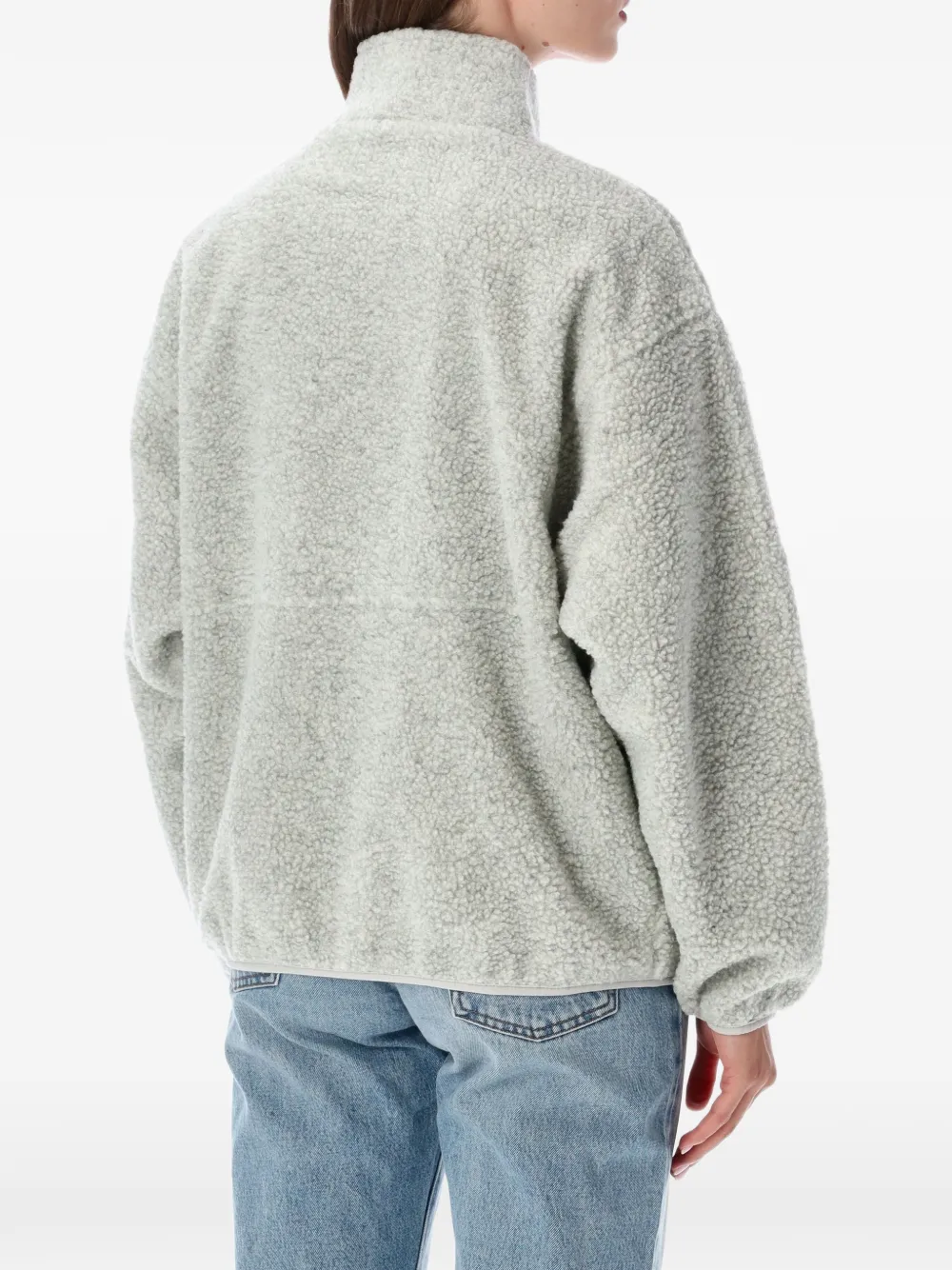 American Vintage Hoktown fleece jack Grijs