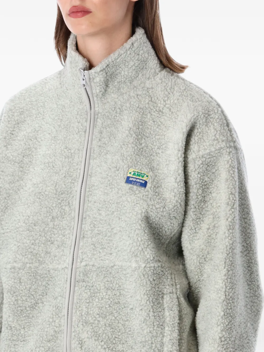 American Vintage Hoktown fleece jack Grijs