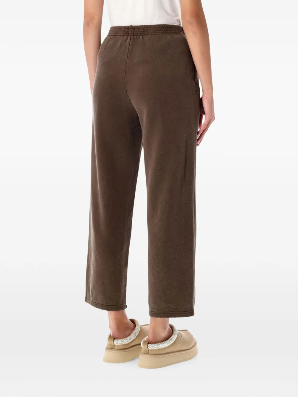 American Vintage Plizzy trainingsbroek met logo-print Bruin