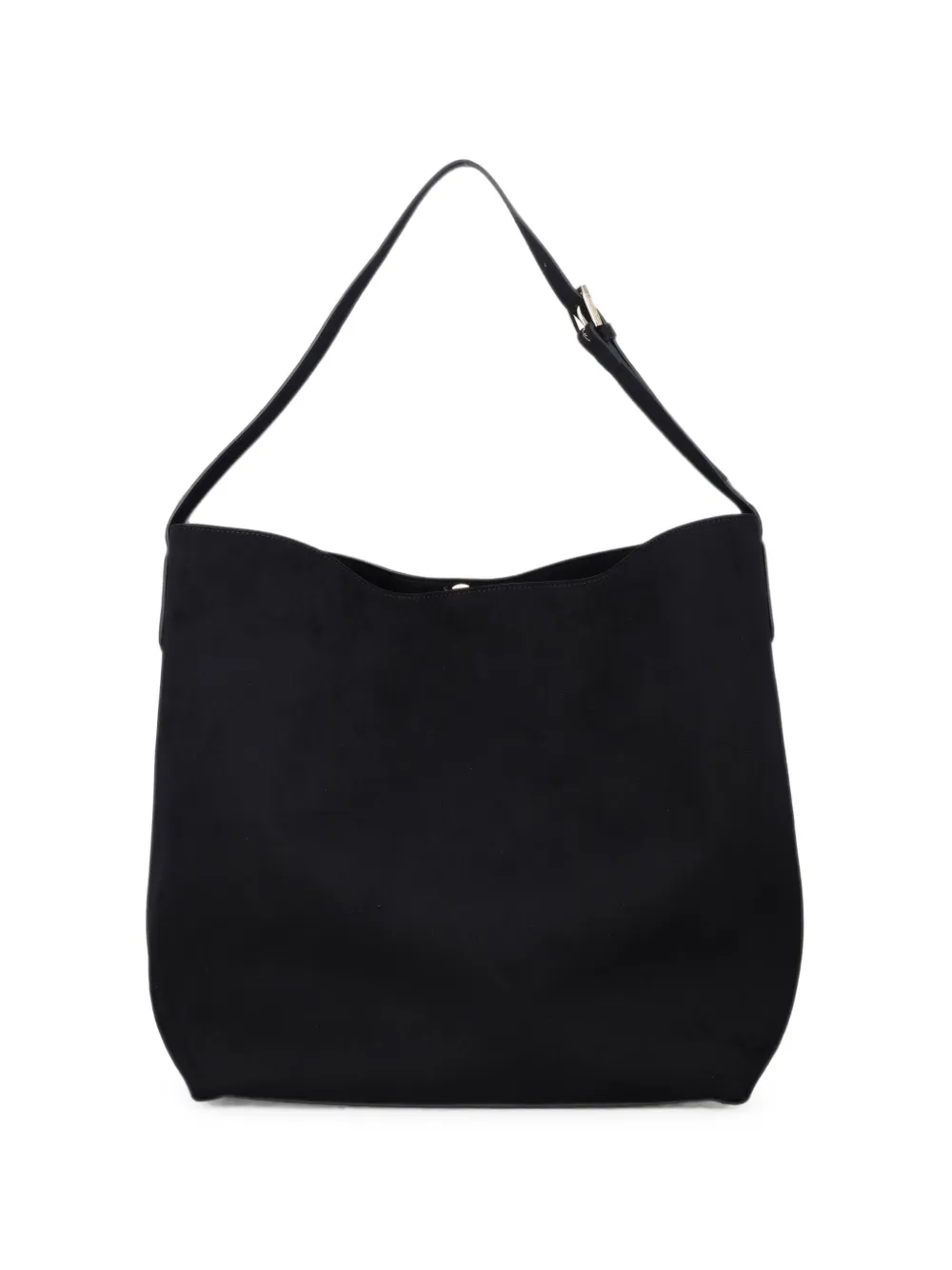 Themoirè suede-effect shoulder bag
